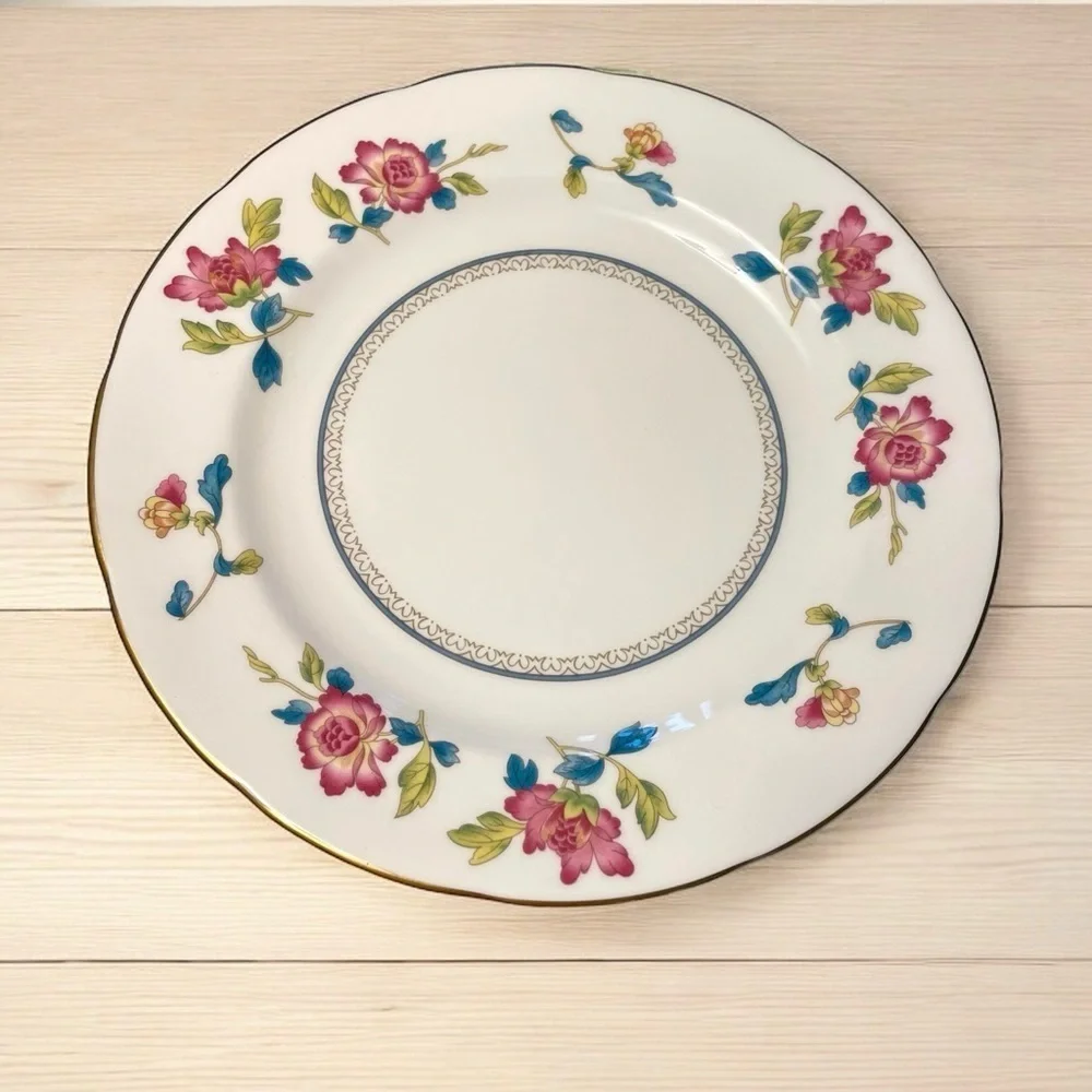 Wedgwood Bone China Salad Plate(s), 8 3/8”, Chinese Flowers, Williamsburg Style